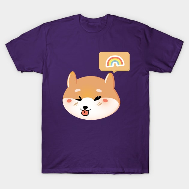 Cute akita wanna play with U T-Shirt by GotchaArt